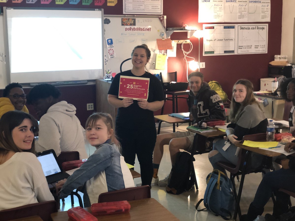 LHSKillough's tweet photo. We challenged teachers to send home Positive Postcards to parents! We had over 100 postcards turned in &amp; they will be mailed soon! Congrats to Mrs. Polly, Mrs. Jennings, &amp; Mrs. Werts for being randomly drawn to receive a $25 Staples gift certificate! #TodayAtLHSK https://t.co/thpsSGhJbz