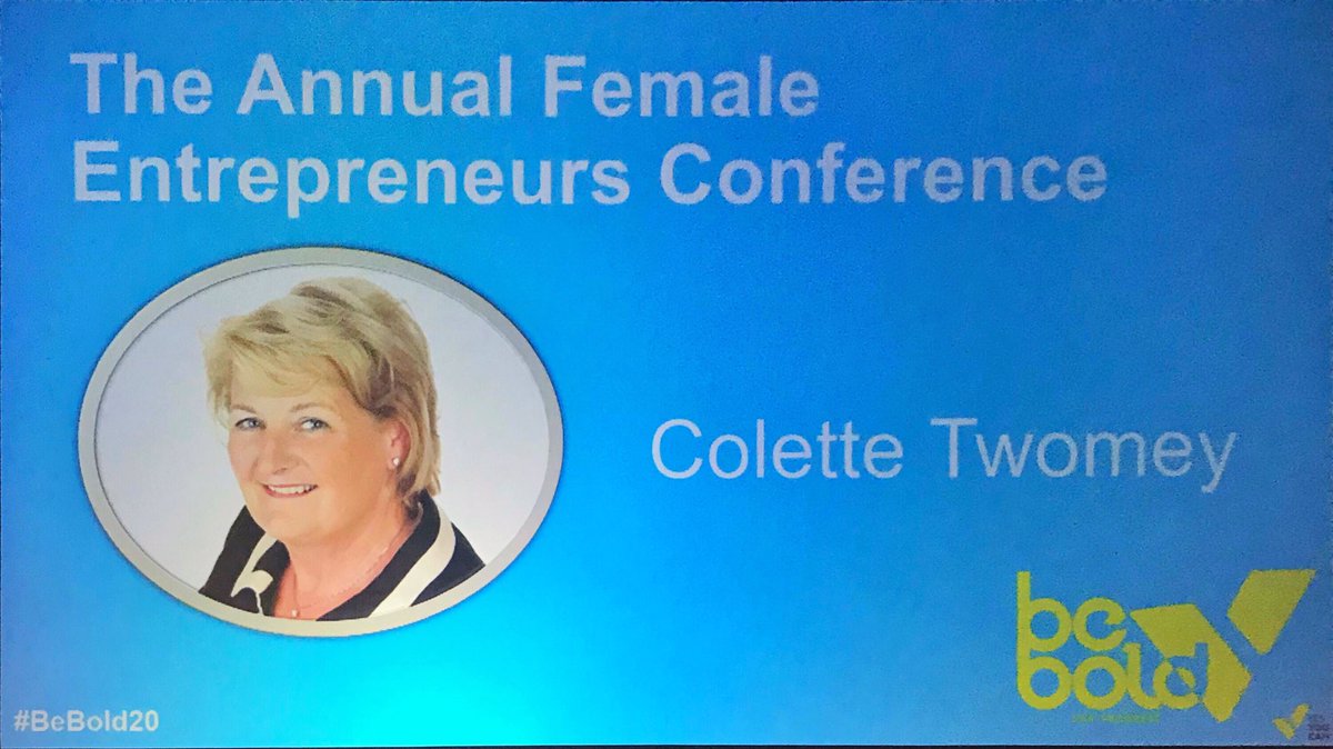 MarahCurtin's tweet photo. Colette Twoomey of @ClonakiltyBP sharing her story of transformation when her husband suddenly passed and she found herself at the helm of the business. Surprising herself at times with her ambition for the business, giving graciously and getting back tenfold. #BeBold20 https://t.co/v379BqZlFH