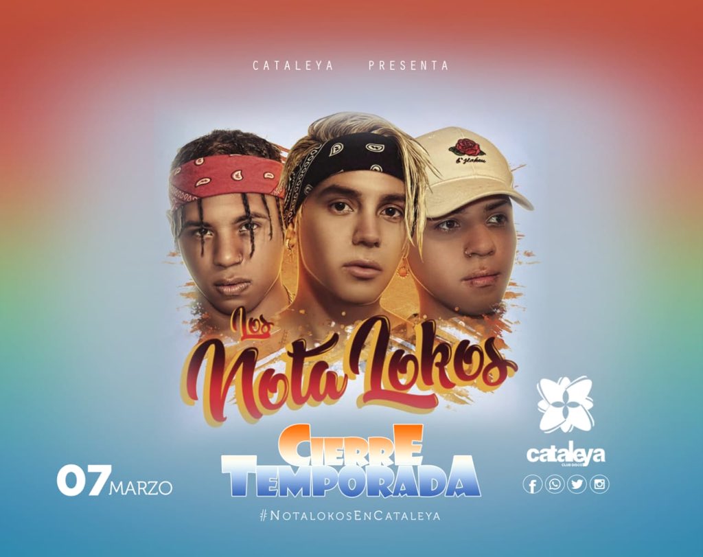 CataleyaDisco's tweet photo. Cierre de temporada, nos despedimos de la mejor manera y a lo grande, con show en Vivo!
Los #NotaLokos suben a nuestro escenario para hacerte bailar y deleitar al ritmo de sus hits
Hasta las 2.30 pagas $150
Horario de #presentacion 3.15hs
Es la que vaaaaaaa https://t.co/7yH8FiYhkd