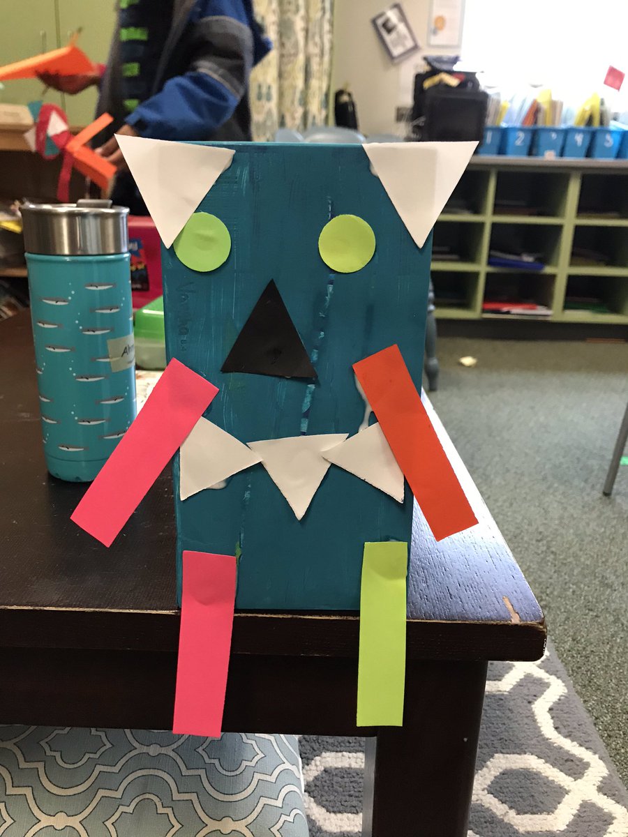 HesselKailey's tweet photo. Be sure to come to Open House and STEAM Night to meet some 3D and 2D shape monsters like Gerald and DJ! @McSpedden1st @McSpeddenES https://t.co/z0bTe9FXs4