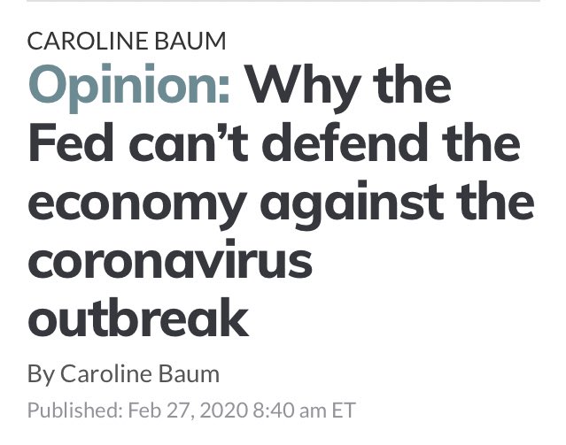 ChrisLu44's tweet photo. Says one expert: “A Fed rate cut won’t reopen Chinese factories. Or get people to travel. Or go out to eat. Or buy cars.”

Pumping up the stock market isn’t the same as solving a public health crisis https://t.co/p4jIQXuz9u