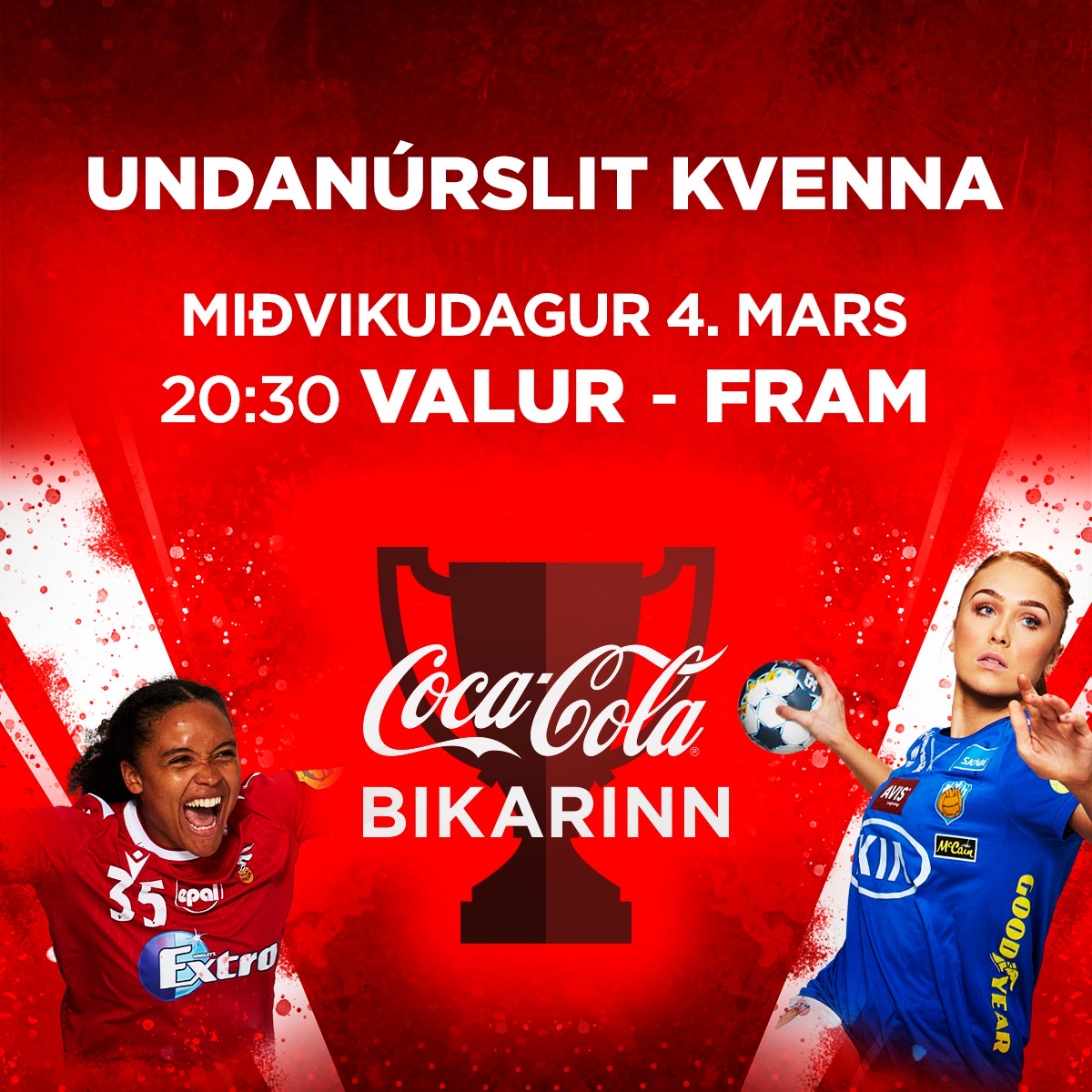 HSI_Iceland's tweet photo. Síðari undanúrslitaleikurinn í #cocacolabikar kvenna er barátta um borgina þegar @valurhandbolti og @framhandbolti eigast við kl. 20.30 í Laugardalshöll annað kvöld. https://t.co/lY8O5rs1dQ #handbolti #cocacolabikarinn https://t.co/yN5IJAMXkk