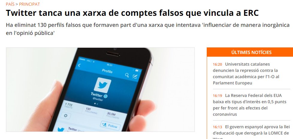 <a href="/MarcCandela/">Marc Candela i Callado</a> <a href="/jmartinmontalba/">Jordi Martin</a> <a href="/gabrielrufian/">Gabriel Rufián</a> <a href="/JoanTarda/">Joan Tardà i Coma</a> No deixa de sorprendre'm els comptes falsos que apareixen d'ERC sovint per molt que els tanquin.