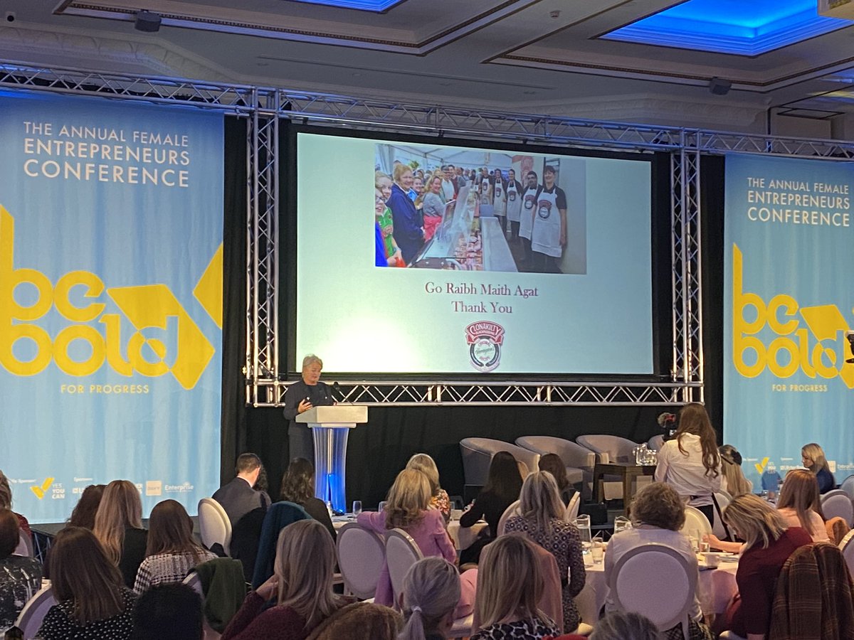 wibni's tweet photo. Our final keynote speaker of the day is Colette Twomey, Managing Director and Co-Founder of @ClonakiltyBP - “Luck is opportunity + gut, when your gut tells you what is right, that is lucky!” #BeBold20 https://t.co/6Yk6RfFHzA