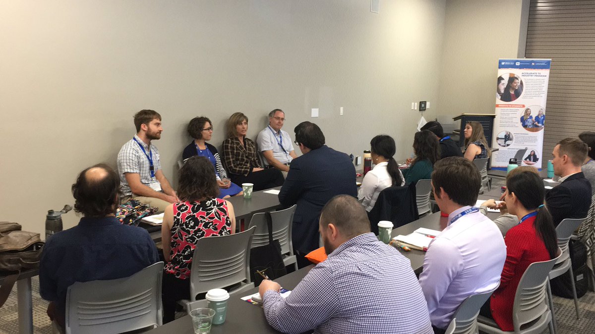 Academic career discussion panel with UF professors <a href="/PeanutPhys/">Diane R</a> @WilsonCattle  @remallinger and John Erickson. Great insight on what it takes to be successful to work in academia  #A2i