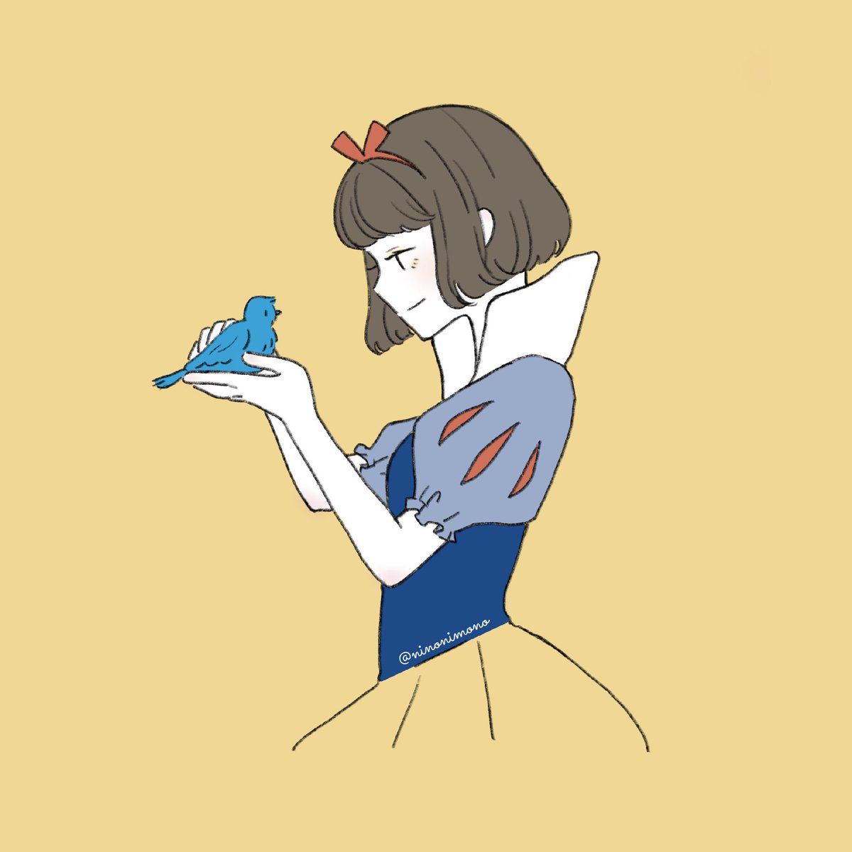 にの 小鳥と女の子 白雪姫 フリーアイコン T Co Ryu0zzkind Twitter