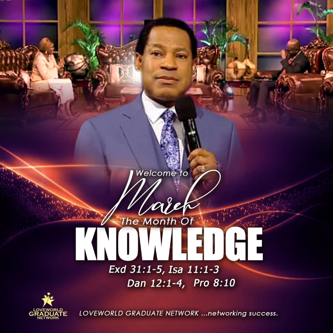 christemb_usa's tweet photo. Welcome to the #MonthOfKnowledge! During the last inspiring Global Communion Service, Pastor Chris Oyakhilome declared that the #ThemeOfTheMonth of March is KNOWLEDGE! https://t.co/TixkIIIKPa