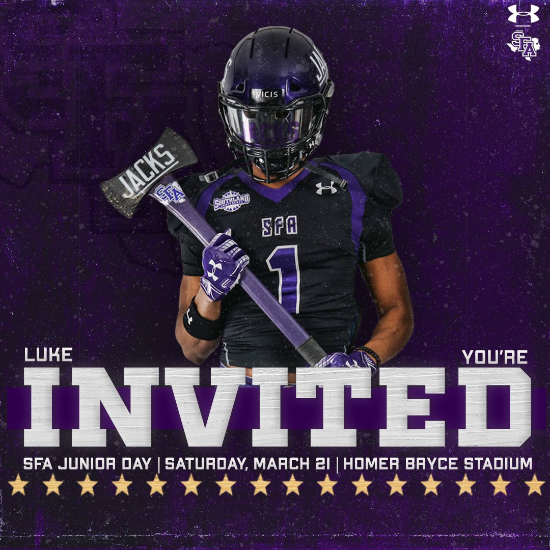 LukeWilliams058's tweet photo. Excited to be able to go to SFA junior day with @Josh_Cameron15 @Tpaul_14 @HunterHewitt17 #CPproud ( @RecruitCPHS @Coach_Ro2 ) https://t.co/ylbFLQgY3e