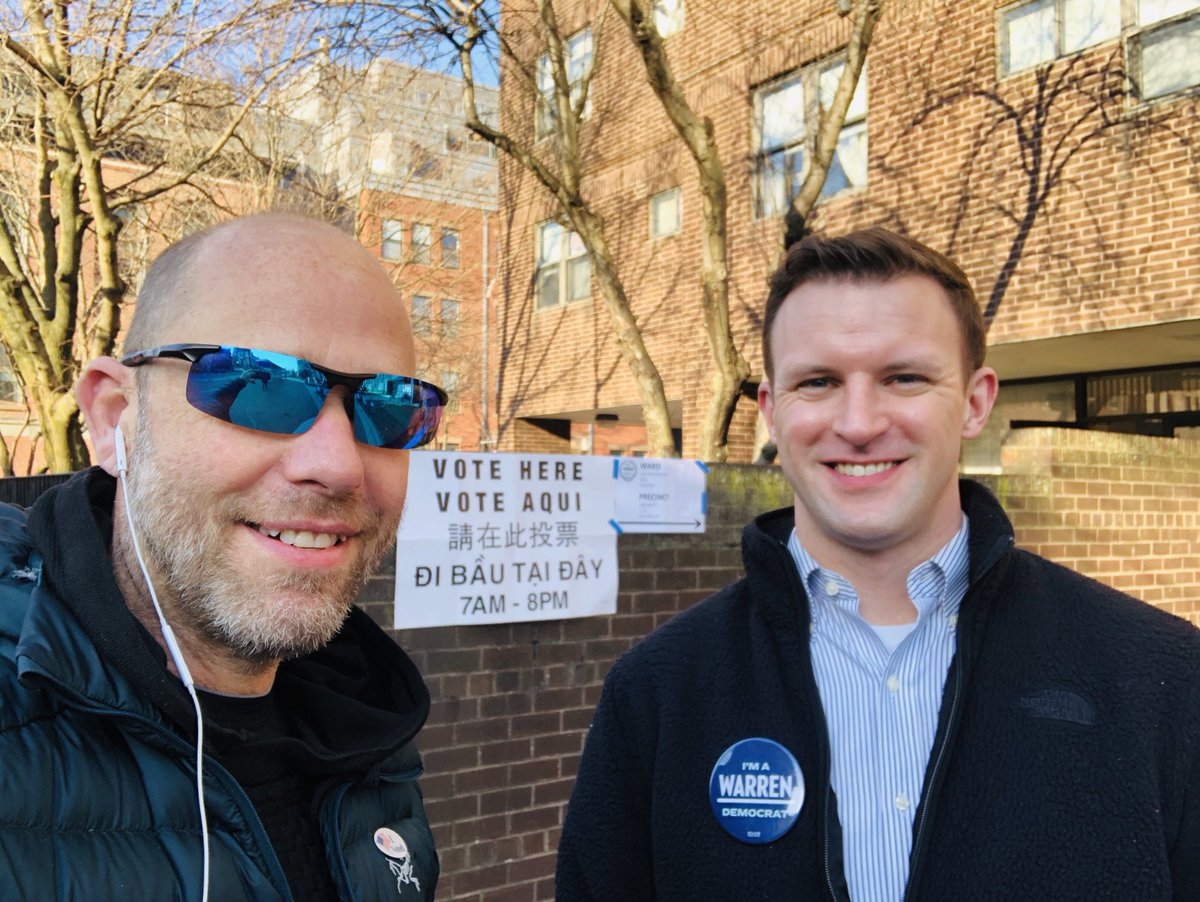JeffRossBoston's tweet photo. Great morning at the polls with Mason Heilman - Washington Manor. Gotv #mapoli #bospoli https://t.co/c6xzuSk1TY