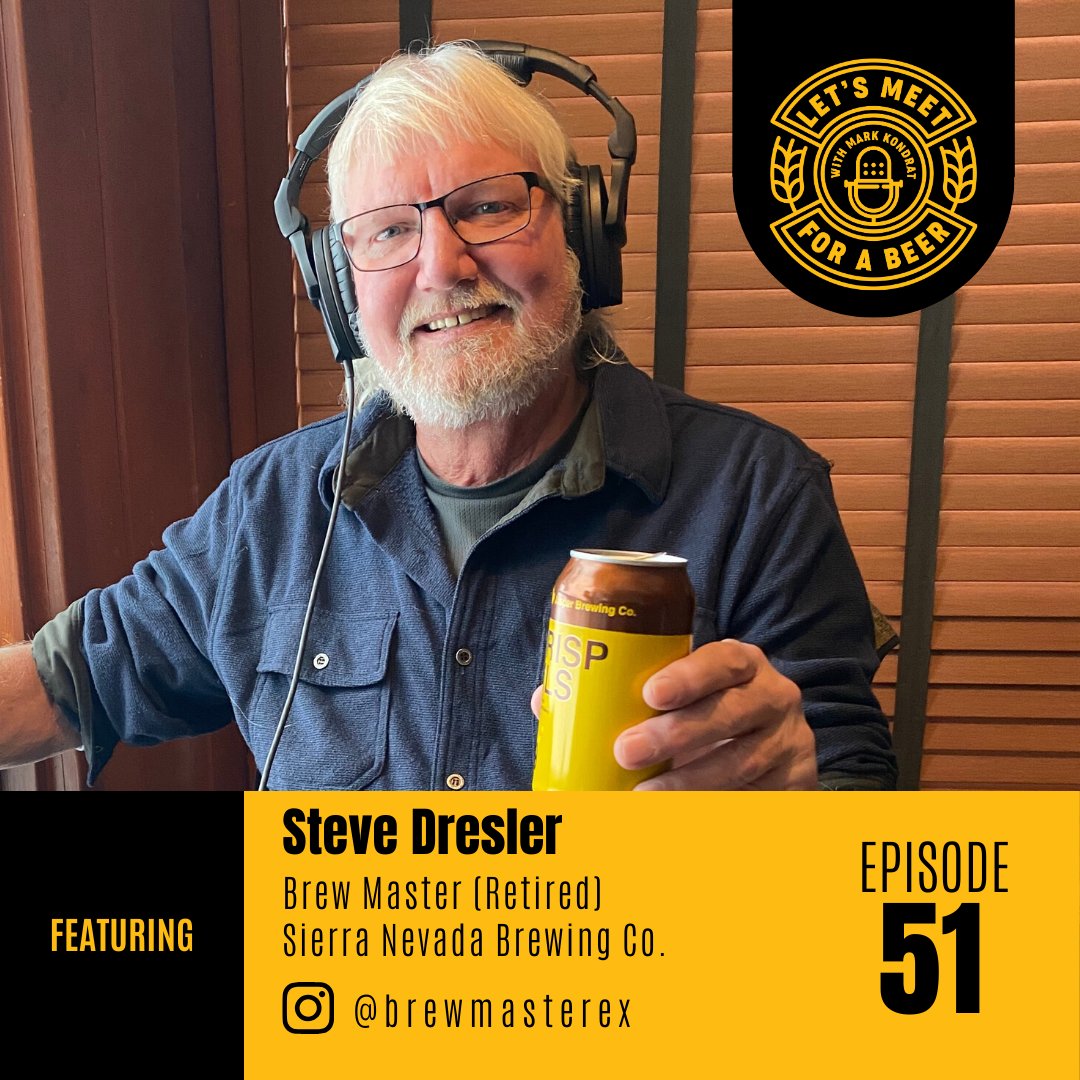 mark_kondrat's tweet photo. This week's guest on #LetsMeetForABeer is the legendary Steve Desler. We discuss his 35 years with @SierraNevada and what he sees in #craft beer's future.
Apple Podcasts: https://t.co/VVy2mvJ3T1
Spotify: https://t.co/t9xeEzKFWt
#lmfab #chico #beer https://t.co/RrQ0nQcX7Q