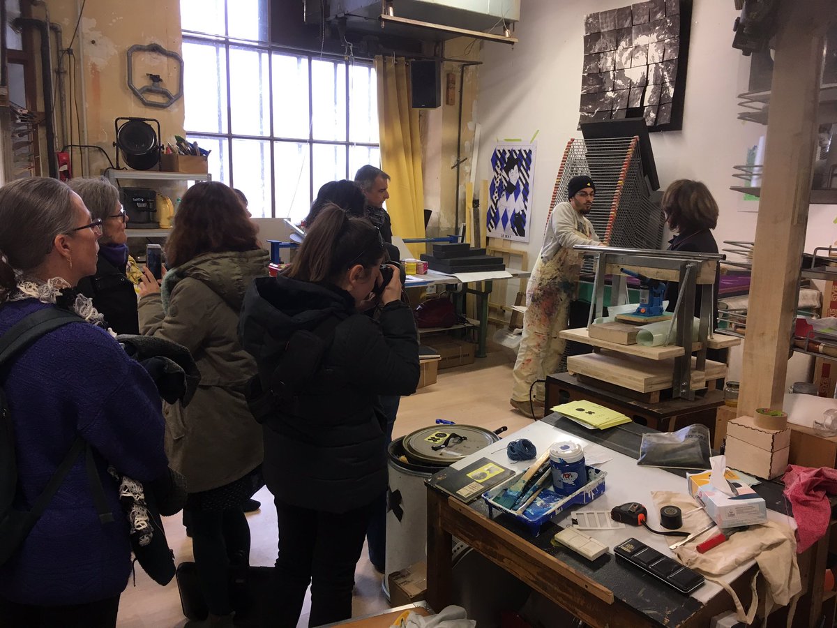 aurelienferry's tweet photo. Visite des ateliers d’artistes @motoco_mulhouse après l’#EqualityLab Vraiment un plaisir de les rencontrer en plein travaux @LeCnamGE https://t.co/Td2nLWjoaV