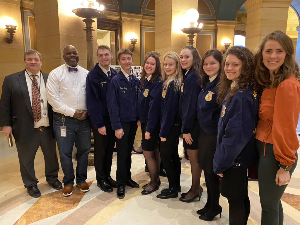 ACBaileyMN's tweet photo. I want to thank all FFA students and advisors for bringing your awesome students to Capitol and I hope you have a great day doing visits!! @MNagriculture @MNFFA @FLRANGERS @MnAgEdLead @MNFFAFoundation @GovTimWalz @ThommyPetersen @RepPoppe https://t.co/p6CdpP2FrP
