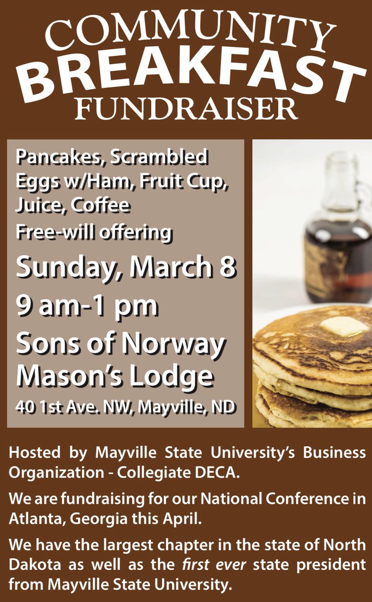 MaSUDECA's tweet photo. MARK YOUR CALENDARS! Come help MSU Collegiate DECA and their trip to Nationals this April. https://t.co/qKm3Ogputr