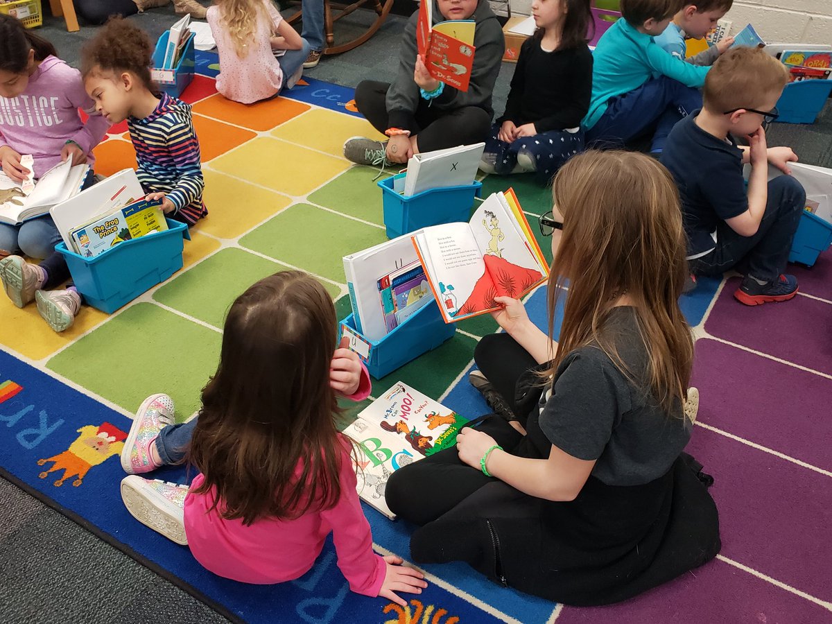 These #AddamsLearners love their buddy reading time!!  Lots of Dr. Seuss books today! #MarchIsReadingMonth