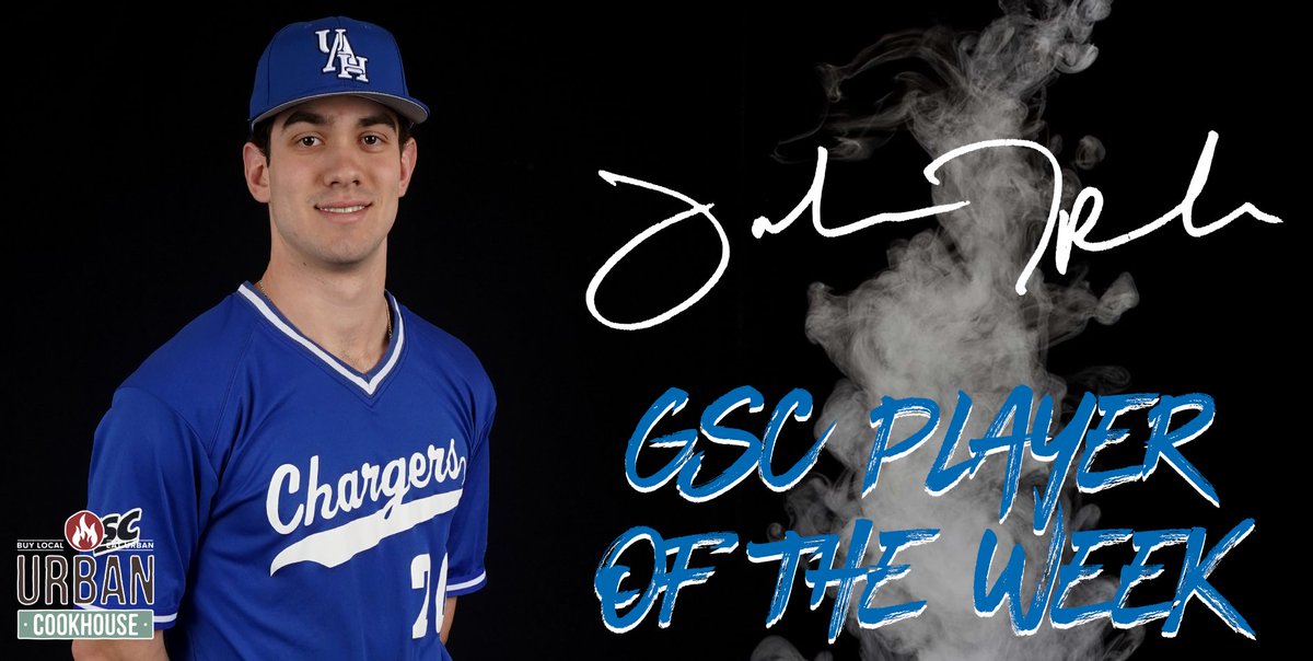 UAHChargers's tweet photo. John Trousdale is the GSC Player of the Week! Let's run down the performance ⬇️

5️⃣games
1️⃣3️⃣ RBI
8️⃣runs
.3️⃣9️⃣1️⃣ average
4️⃣ homers
2️⃣2️⃣ total bases
4️⃣ walks
4️⃣ steals

#UnitedWeCharge https://t.co/3qg60k6hly