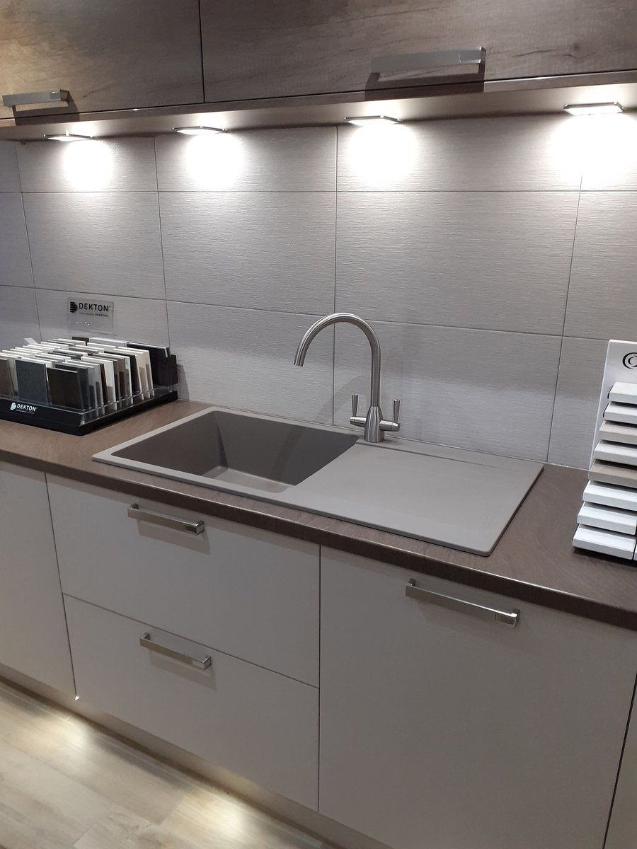 NorthernSinks's tweet photo. Solutions at Sutton in Ashfield, this Grey Granmaster looks fantastic with a Stainless Steel Danti tap :O https://t.co/M1x0I1Hblx