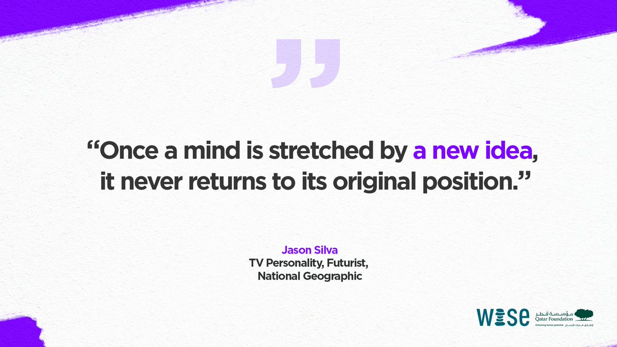 WISE_Tweets's tweet photo. The power of education. @JasonSilva from the #WISE19 Summit. https://t.co/zaY2K7NEDK