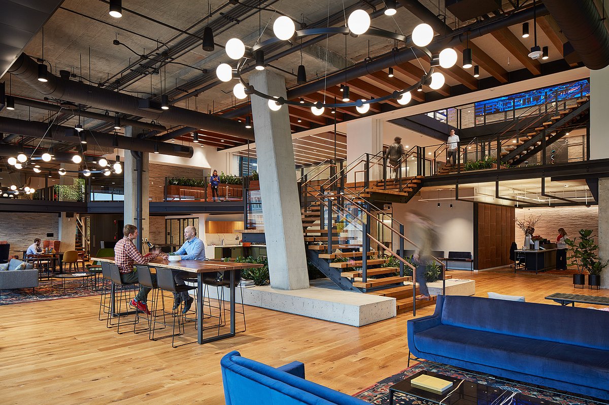 A Showcase Stair, terrace, and speakeasy are all featured in <a href="/jbgsmith/">JBG SMITH</a>'s new space in the center of Downtown Bethesda. Read more about the project here: bit.ly/2vqEOgz