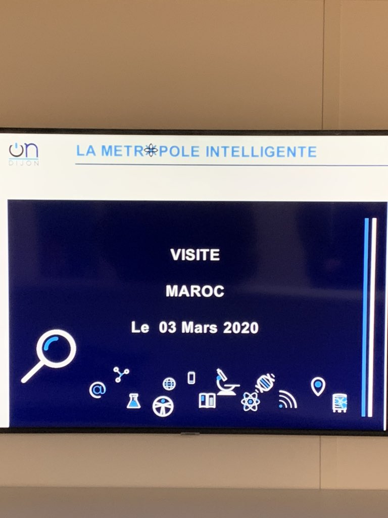 DenisHameau's tweet photo. #attractivite #Dijon #international @justdijon ce mardi 3 mars 2020 de 14h-16h30 j’ai accueilli avec @Suez au poste de pilotage connecté #OnDijon une délégation du #Maroc. #SAEDM de Mazagan, du groupe OCP, développe une #SmartCity au Maroc.
Merci pour ces échanges stimulants! https://t.co/4DAADI1blv