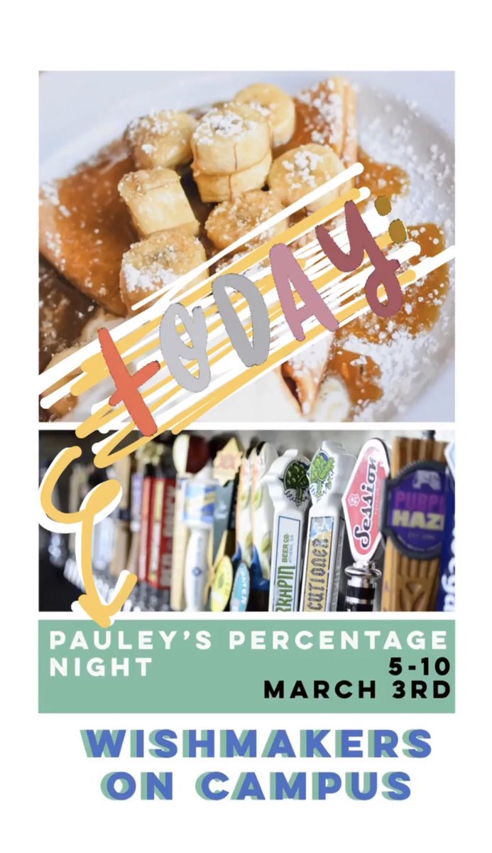 UGA_WISH's tweet photo. Pauleys percentage night tonight from 5-10 ⭐️⭐️ https://t.co/rJPVP93M5s