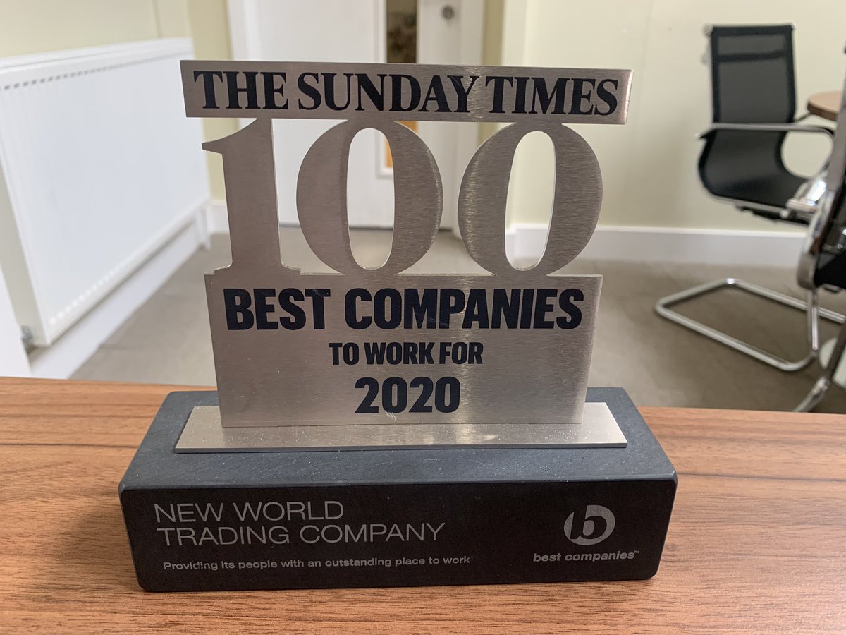 Latest desk ornament for 2020!!! Four years in a row in the Top 100 💪🏻 @TheNWTC #bestcompanies2020 ❤️🌍