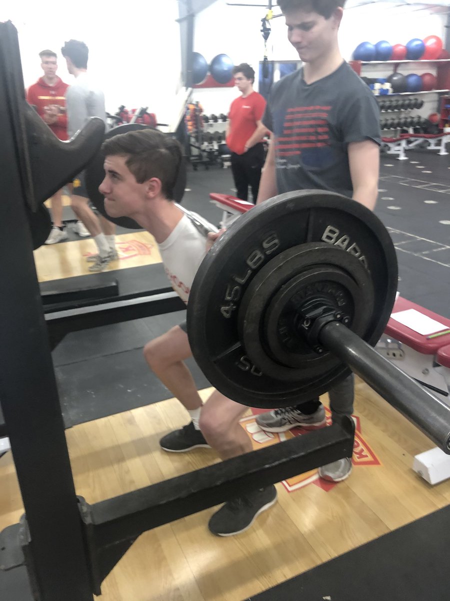 CoachSteinKHS's tweet image. A few action shots from our testing last week! Lots of big gains and progress being shown by our kids! #KnightStrength