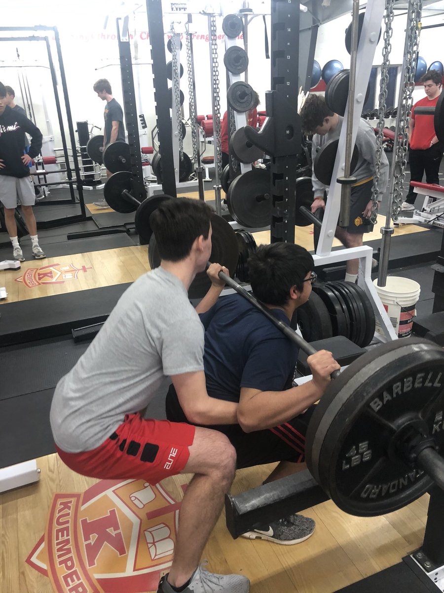 CoachSteinKHS's tweet image. A few action shots from our testing last week! Lots of big gains and progress being shown by our kids! #KnightStrength