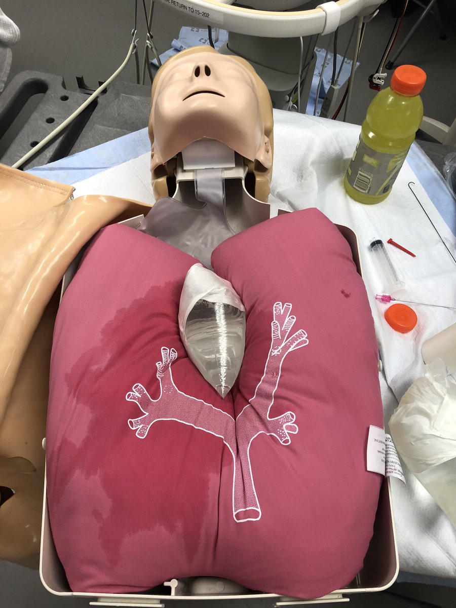 jameshorowitzmd's tweet photo. Teaching pericardiocentesis #PAC20 w home made lo-fi mannequin! Gets the job done and u can even #pocus it! #simulationDYI 
“Bloody” fluid courtesy of @Gatorade https://t.co/d5mKTi1ti9