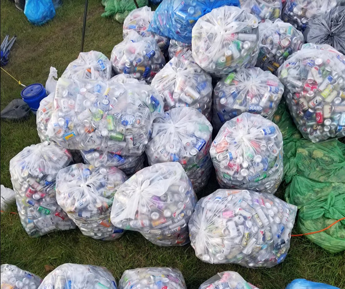 ZeroWaste_EP's tweet photo. Happy Tuesday #zerowasters! A gentle reminder that recycling is a great and easy way to become more #sustainable. Check out all these cans we picked up for recycling at a past event! https://t.co/l2x2i8h5iO