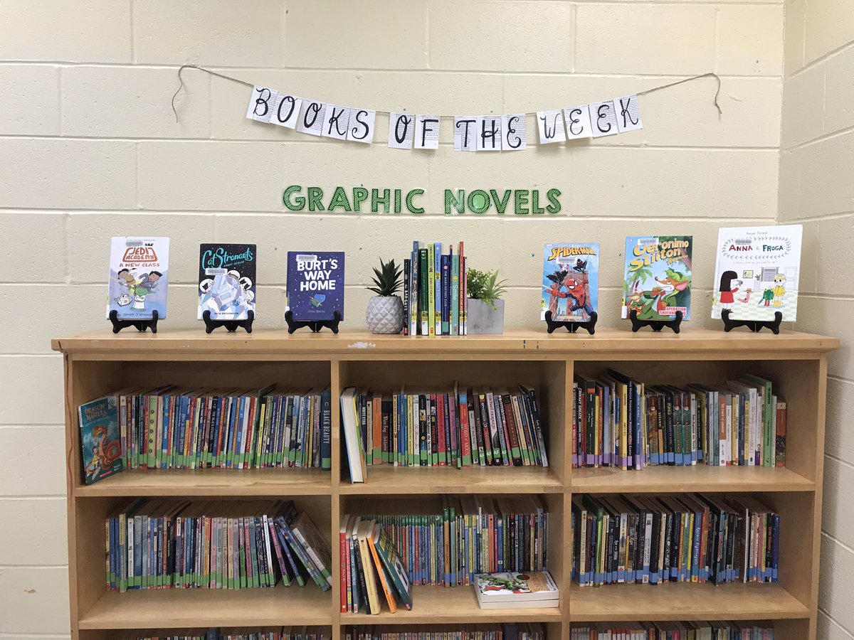 Our new Books of the Week wall! Thank you to our amazing student teacher <a href="/Ms_Ackert/">Ms. Ackert</a> for collaborating with the students to include their favourite genres! <a href="/ChebuctoH/">École Chebucto Heights School</a> <a href="/HRCE_NS/">Halifax Regional Centre for Education</a>