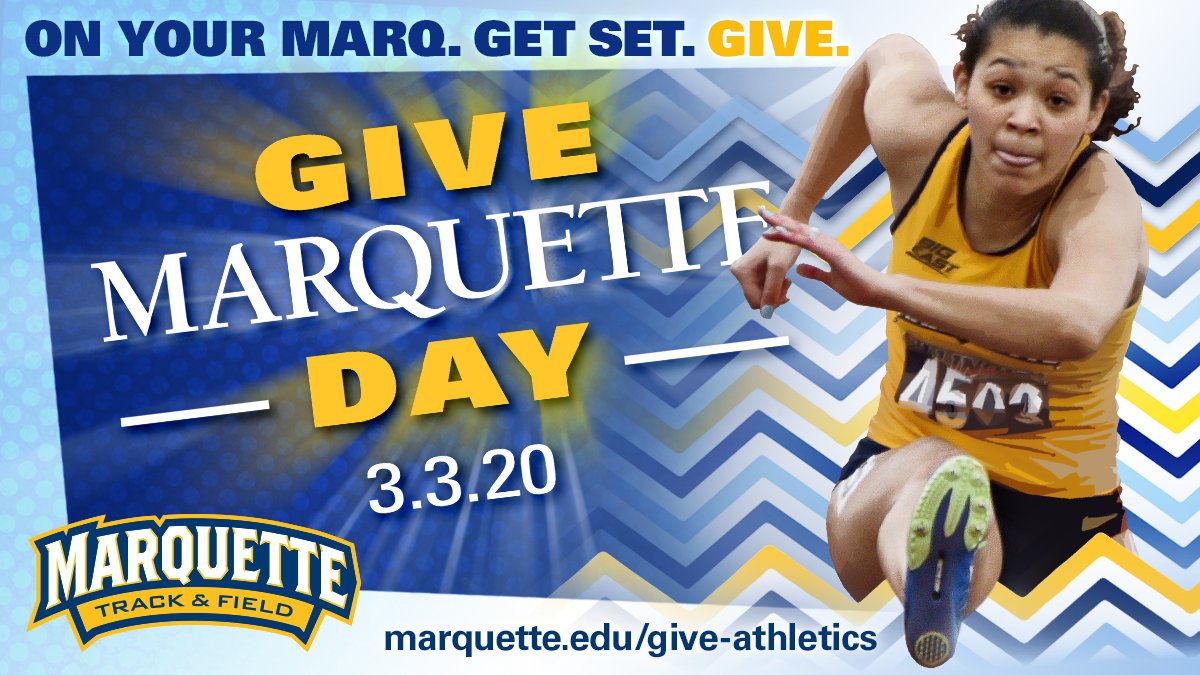 It's #GiveMUDay! Help support the Marquette track &amp; field excellence fund by following the link below!

#GiveMUDay

marquette.edu/give-athletics