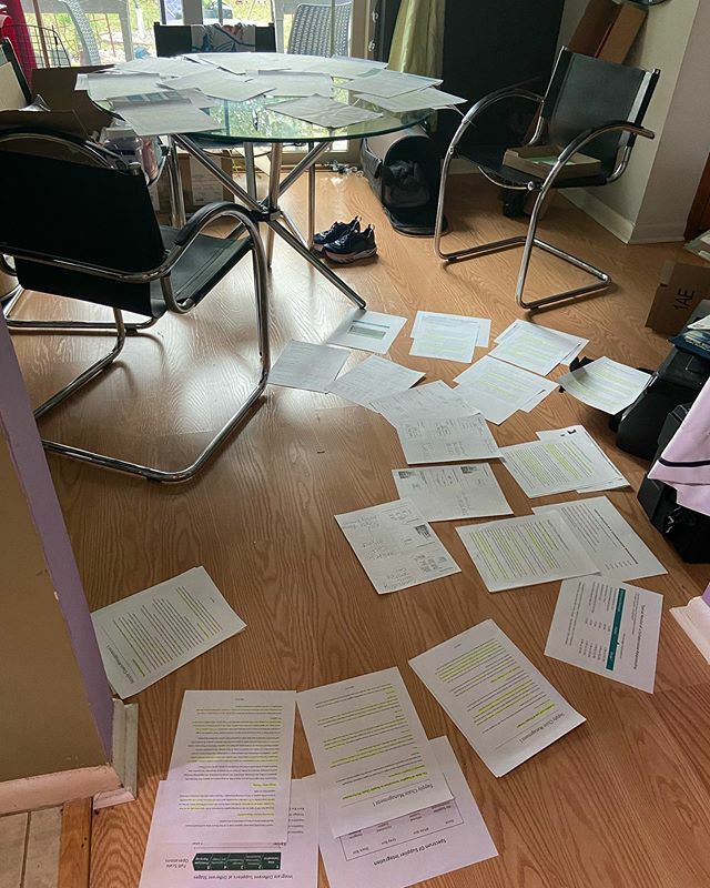 MissGthumb's tweet photo. Studying Hard! 
Almost ready for my test! 
#SchoolLife #NotesEverywhere #BuyStockInHighlighters #Masters #mastersprogram #michiganState #michiganstateuniversity #ImSorryMotherNature #itsRecycledPaperAndWillBeRecycledAgain 🤣 https://t.co/HOqgJIxKdo https://t.co/WLgxhyHSPb