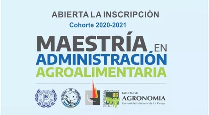 AgroUNLPam's tweet photo. El viernes 6 de marzo a las 10 h comienza a dictarse la carrera profesional de posgrado MAESTRÍA EN ADMINISTRACIÓN AGROALIMENTARIA de las Facultades de Agronomía de la UNLPam y la UNCPBA. 
📅La inscripción estará abierta esta semana. Más info: https://t.co/b6Obuq7qdh https://t.co/aP4Dg8Knmf