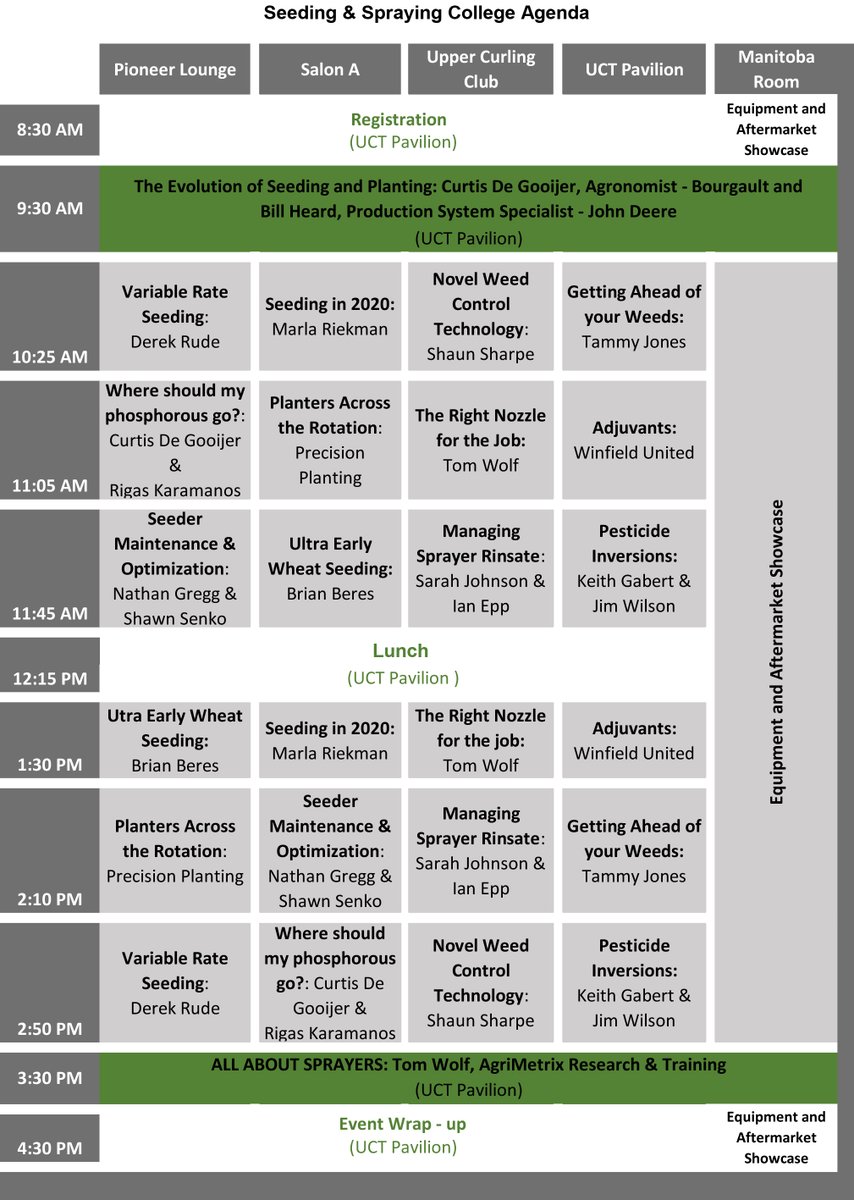 BrackenreedCCC's tweet photo. RETWEET for a chance at a free #SeedingSprayingCollege pass! March 25th, Brandon MB. @CanolaGrowers @MBCornGrowers @CanadaSunflower @MBwheatbarley 
https://t.co/QbUauUMcTE
Equipment clinics, tradeshow, educational sessions, keynotes featuring @nozzle_guy, @deGronomist, @JohnDeere https://t.co/GDyEVBQUSP