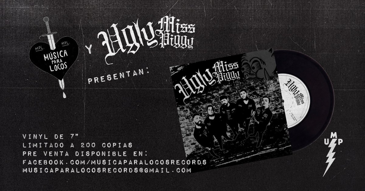 Poquitas copias, porque soy un nerdo de los discos, y los del sello que lo edita, también. No se queden sin su copia, y apartenlo de una vez, a precio especial de pre venta. #UglyMissPiggy #musicaparalocosrecords