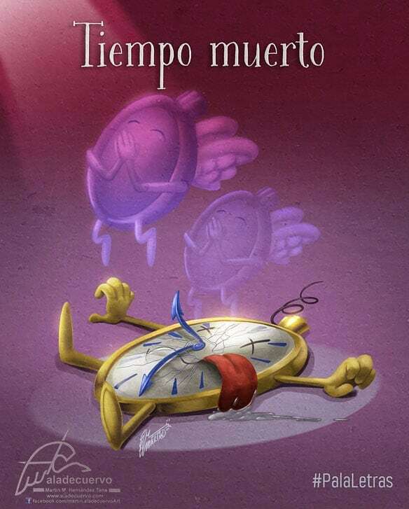 aladecuervo's tweet photo. "Tiempo muerto". En Pala letras 🤓
#PalaLetras #AlaDeCuervo #Ilustracion #humor #cartooning #Caricatura https://t.co/ZnxTWMWYWD https://t.co/7I69ESXTF0