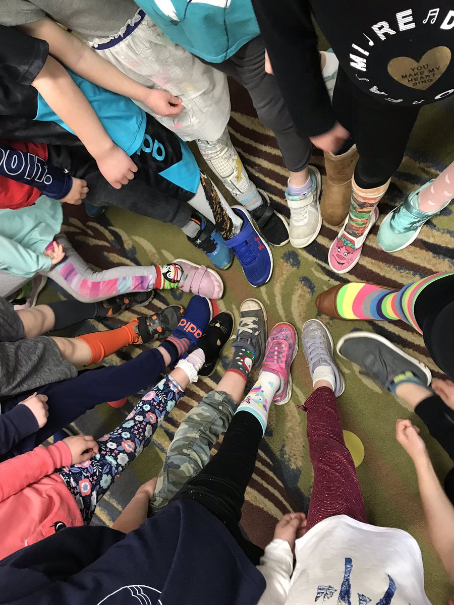 Celebrating crazy sock day in Kindergarten. <a href="/NWElementary/">North Wales Elem.</a>