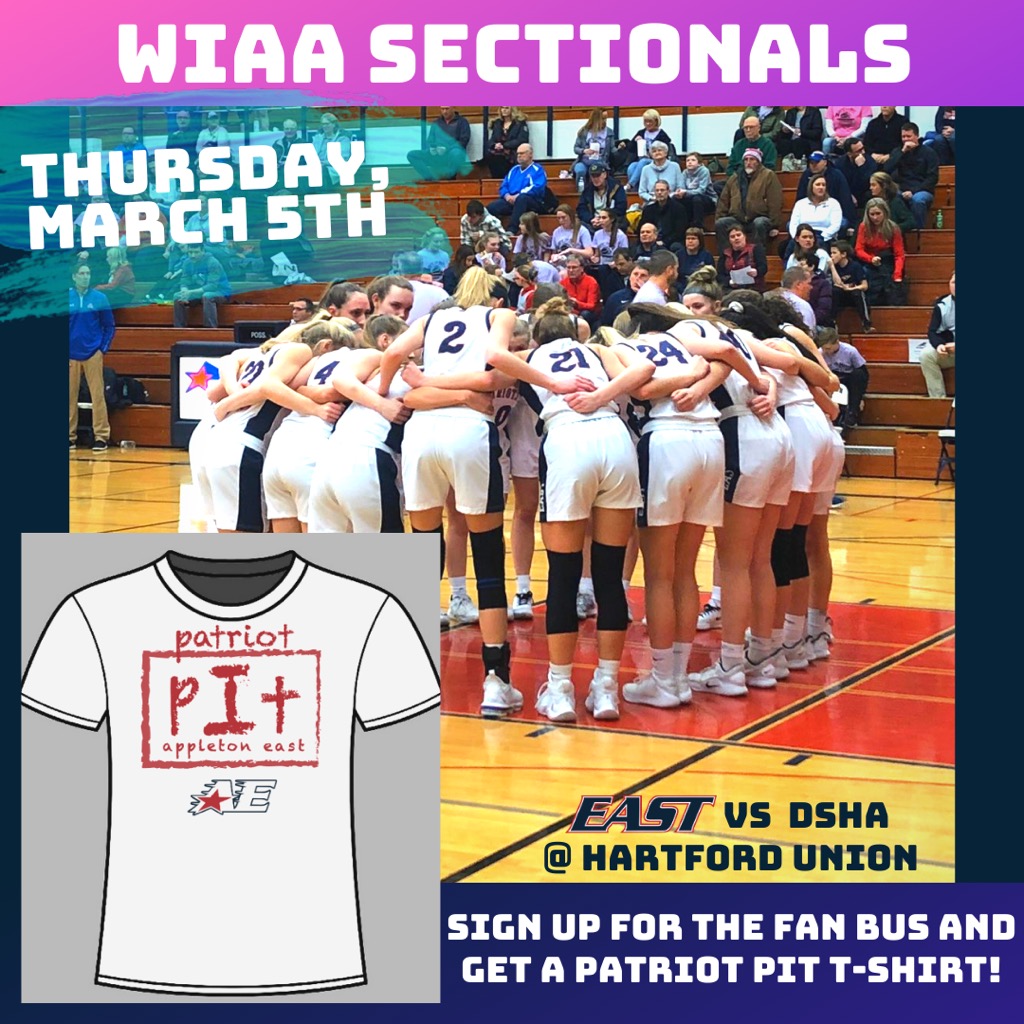 appletoneastgbb's tweet photo. @AppletonEast Students...join the 
@AE_PatriotPit on Thursday and get a T-Shirt to wear to the game! https://t.co/1oI7uwLiIS