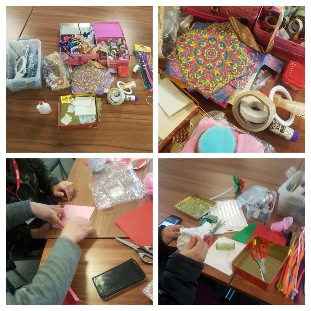 CHAI_Project's tweet photo. The talented mum's at @WernethPS CHAI made these lovely paper flowers for #IWD2020 to give to the inspirational women in their lives. Next week they will be making flower holders. #Reducingisolation #ConfidenceBuilding #skills #empowerment #DevelopingWomen #womensupportingwomen https://t.co/hazPvCWn9v