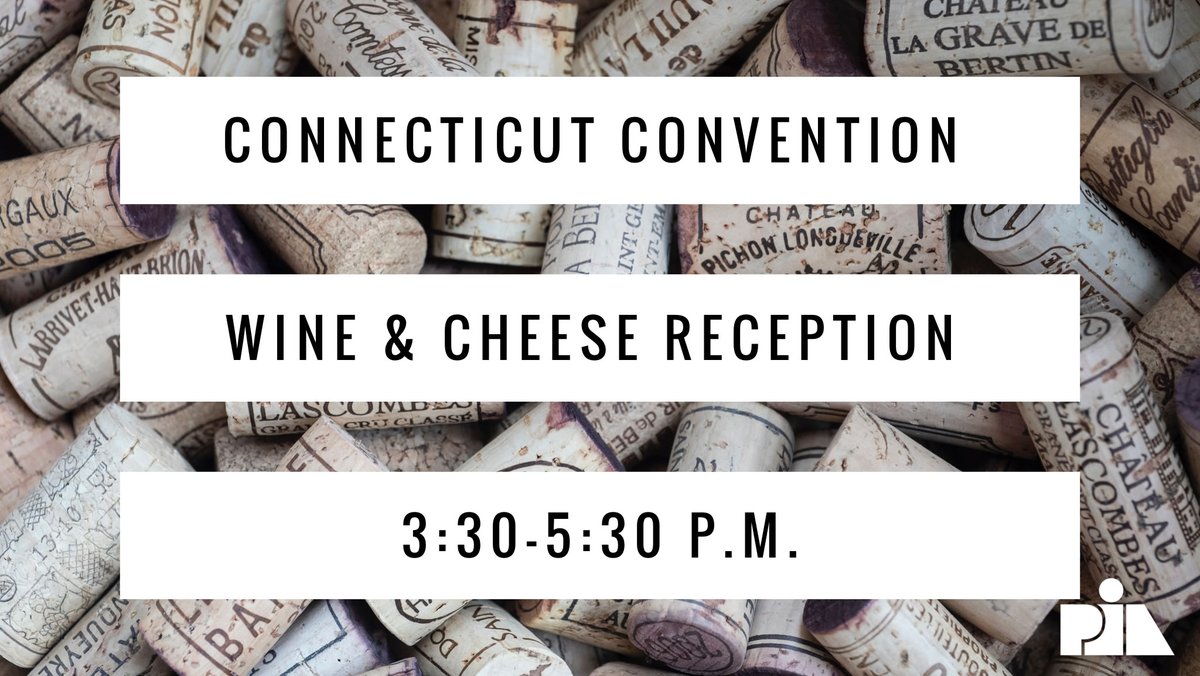 PIA_Northeast's tweet image. Don't forget to stop by the #CTConvention20 afternoon trade show on Thursday, March 5, 2020, at the Foxwoods Resort &amp;amp; Casino, from 3:30-5:30 p.m. 

#CTYIP will be serving delicious wine and cheese! 

We can't wait to see you there.

#PIACT