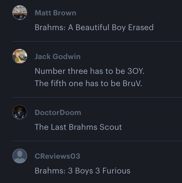 thediegocrespo's tweet photo. Thank you to these wonderful people and their wonderful title contributions #SaveTheBoy #SaveTheBrahms https://t.co/xGsgRfpPqx