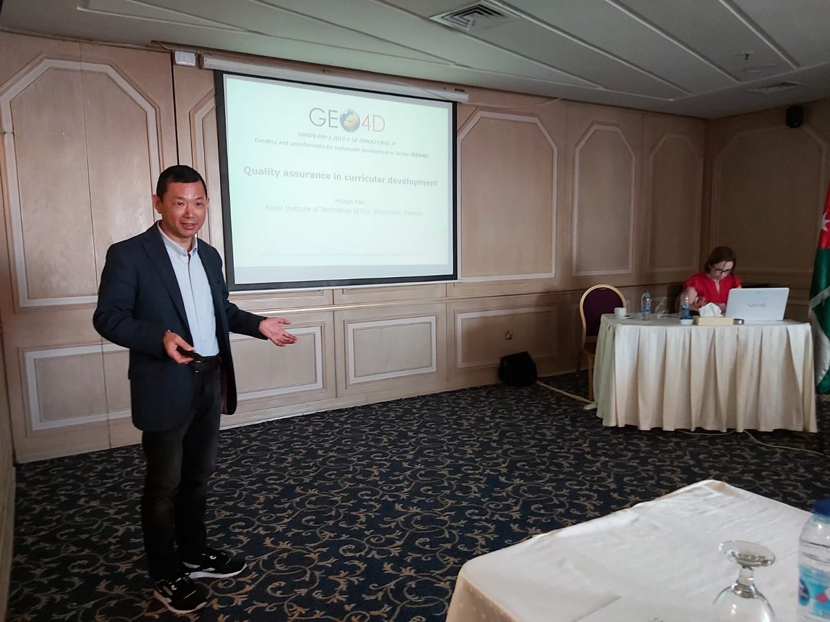 Geo4Dproject's tweet photo. #geo4d #ErasmusPlus Workshop on Pedagogical methods and quality assurance in Amman. Day 2: Quality assurance overview https://t.co/1Ajy59PyfD