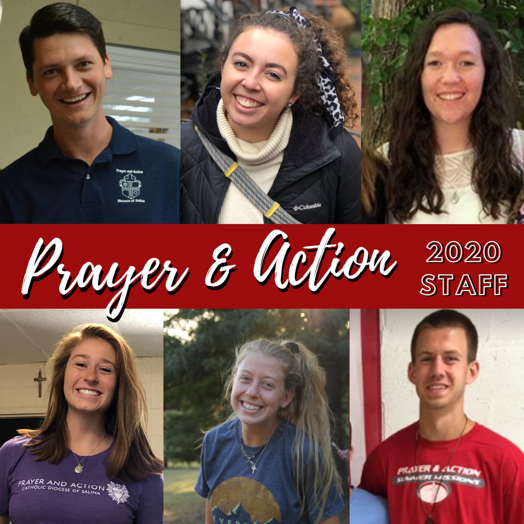SalinaDiocese's tweet photo. #MeetTheTeam for Prayer and Action Summer 2020! 
-
We can't wait to serve and grow deeper in our faith with you all this summer! 
-
God is GOOD! 
#SalinaDiocese #PandA2020 https://t.co/teWwEweaBS