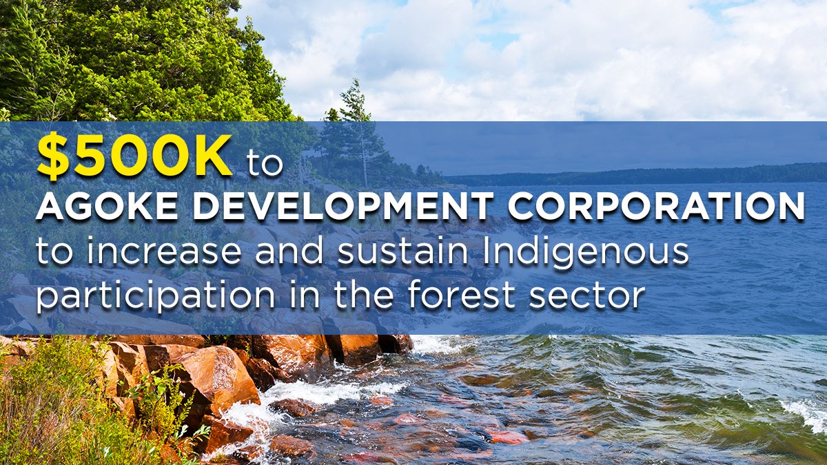 We’ve invested $500,000 in Agoke Development Corporation to increase Indigenous participation in the #ForestSector and contribute to the overall competitiveness of the economy. 

Learn more: canada.ca/en/natural-res…