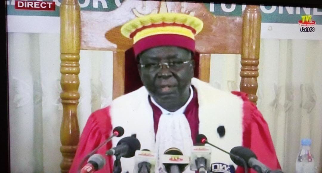 YawaKouigan's tweet photo. Proclamation des résultats définitifs de l’élection présidentielle du 22 février 2020
#TGPR2020
Au nom du peuple togolais
- Considérants ✔️
- Visas ✔️
- Suffrages redressés ✔️
Proclame élu Président de la République togolaise M. Faure E. Gnassingbé avec 70,78% des voix. https://t.co/ThSCKTYTaC