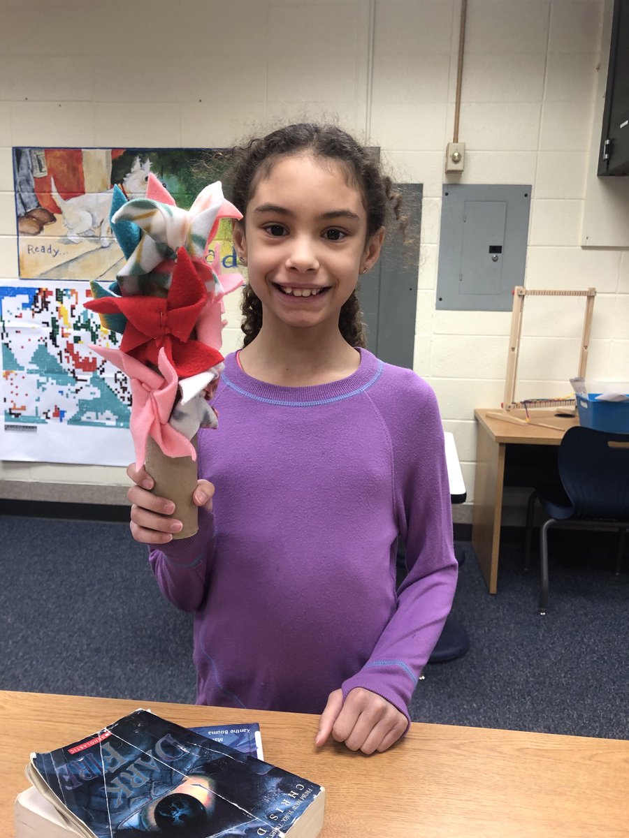 All I did was show her how to make a pinwheel!