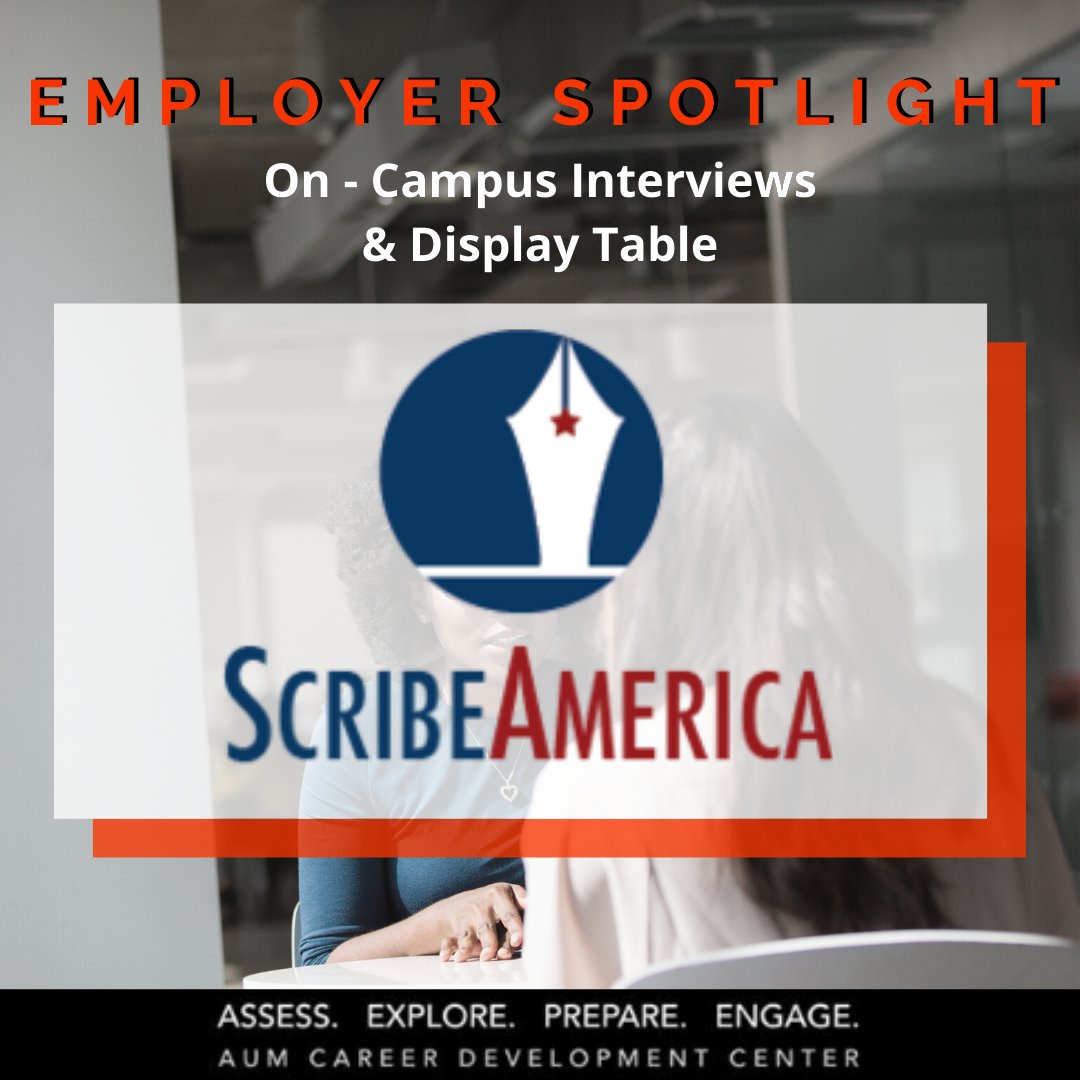 Scribe America is returning to AUM and they want to #HireAWarhawk! Stop by the table in front of the AUMazing Bean TODAY from11:30am- 1:00 pm to learn about all the opportunities they have!