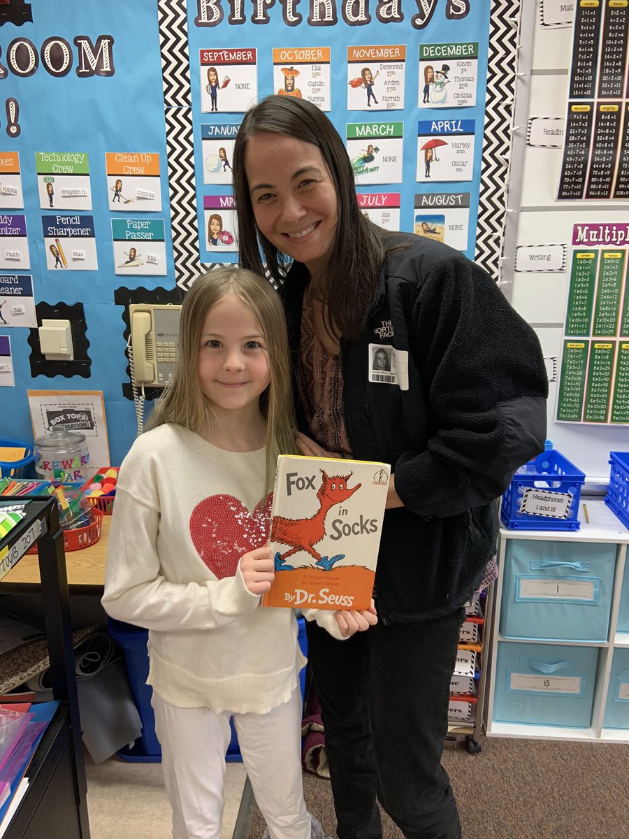 miss_toub's tweet photo. Happy Fox in Socks Day!!! Today we are wearing crazy socks! Thanks to Jenna’s Mom for being our mystery reader!! #cbgroveland #ReadAcrossAmerica 📚 🦊 🧦 https://t.co/E7dxahYQt9