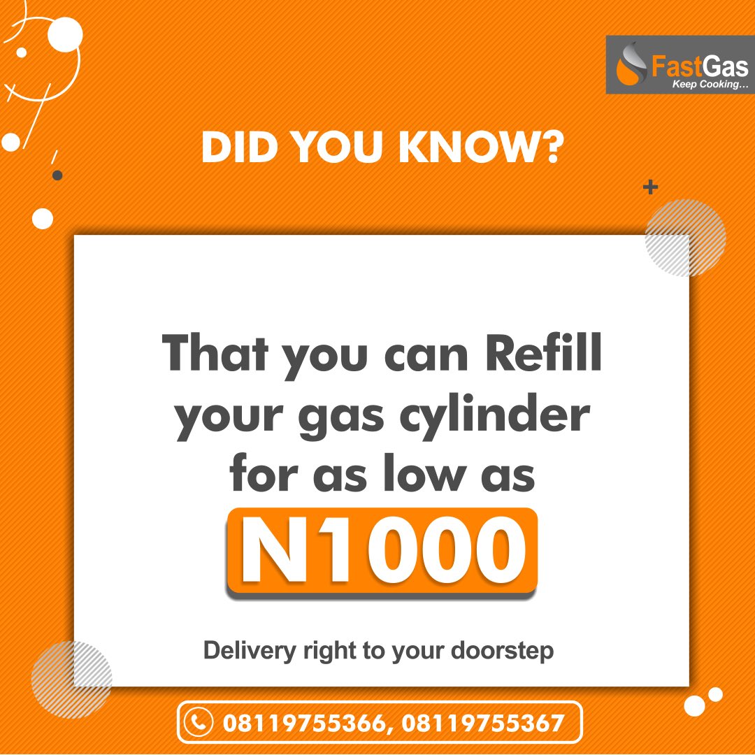 iGas_ng's tweet image. Did you know that you can actually refill your gas cylinder for as low as N1000? 100% free delivery at your doorstep 🤗 We got you covered 24/7

#keepcooking 
#Fastgasdelivery
#FastGas 
#cookinggasrefill
#fastandreliable