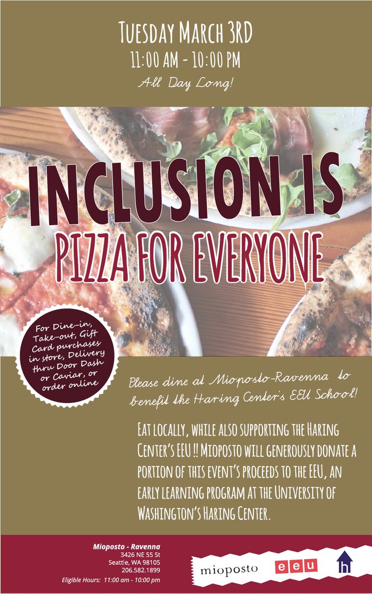 UWCollegeOfEd's tweet photo. Grab lunch or dinner today at Mioposto Ravenna to support #InclusiveEducation in our community! 

Dine in, get delivery or take out to support the early learning program at @UW's Haring Center for Inclusive Education!

#EarlyLearning @mioposto https://t.co/BI73Aq7qxT
